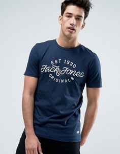 Футболка с круглым вырезом и графическим принтом Jack & Jones Originals - Черный