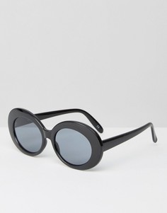 Овальные солнцезащитные очки ASOS - Черный