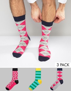 3 пары носков HS by Happy Socks - Мульти