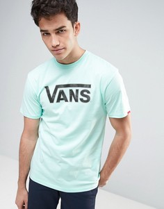 Голубая футболка с классическим логотипом Vans V002OGLWQ - Синий