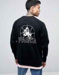 Свитшот с принтом на спине Parca - Черный