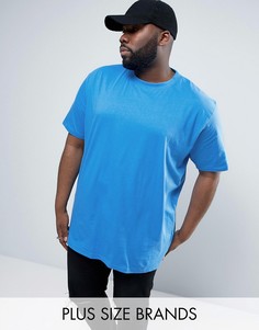 Синяя футболка с круглым вырезом Duke PLUS - Синий