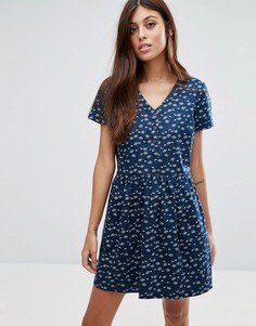Платье-рубашка в мелкий цветочек Jack Wills - Темно-синий