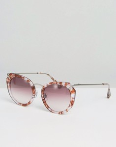 Градиентные солнцезащитные очки с металлической отделкой Raen - Розовый