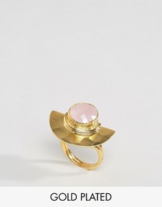 Кольцо с камнем и полумесяцем Ottoman Hands - Золотой