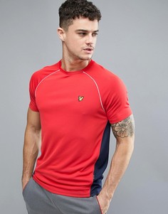 Красная футболка с контрастной сетчатой вставкой Lyle & Scott Fitness Kelly - Красный