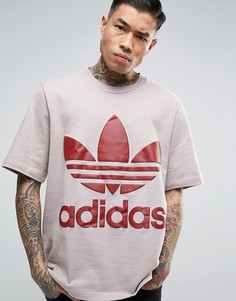 Свободная серая футболка adidas Originals AC BR8702 - Серый