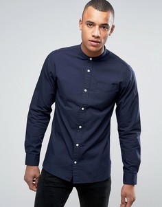 Узкая оксфордская рубашка с воротом на пуговице Jack & Jones Premium - Темно-синий