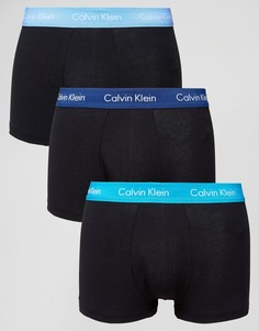 3 боксеров-брифов с заниженной талией Calvin Klein - Черный