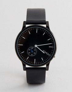 Часы с черным кожаным ремешком Komono Winston - Черный
