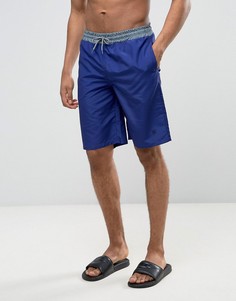 Пляжные шорты с контрастным поясом Wetts - Темно-синий