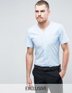 Узкая рубашка с V-образным вырезом и короткими рукавами Hart Hollywood - Синий