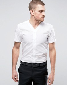 Узкая рубашка с V-образным вырезом и короткими рукавами Hart Hollywood - Белый