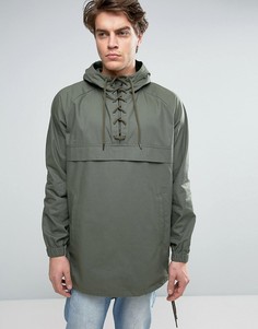 Куртка-ветровка цвета хаки со шнуровкой ASOS - Зеленый