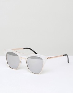 Солнцезащитные очки с матовыми стеклами New Look - Серебряный