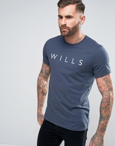 Темно-синяя футболка с логотипом Jack Wills - Темно-синий