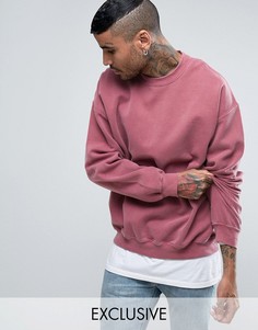 Розовый oversize-свитшот Reclaimed Vintage Inspired - Розовый