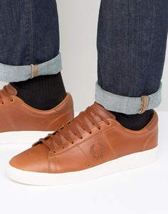 Кожаные вощеные кроссовки Fred Perry Spencer - Рыжий