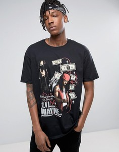 Черная oversize-футболка Lil Wayne - Черный Bravado Tour Merch