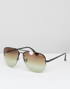 Солнцезащитные очки-авиаторы с эффектом деграде Quay Australia Muse - Коричневый