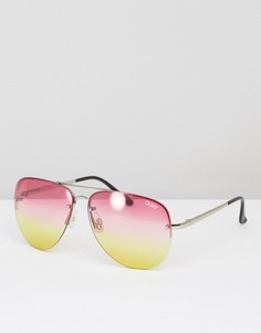 Солнцезащитные очки-авиаторы с эффектом деграде Quay Australia Muse - Мульти