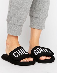 Тапочки ASOS NEO Chill Goals - Черный