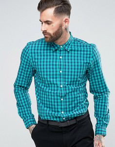 Строгая рубашка в крупную клетку Rudie - Зеленый