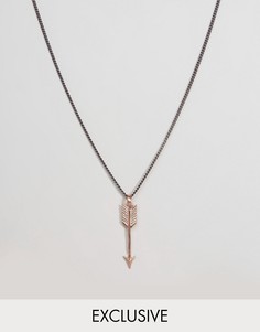 Ожерелье с подвеской-стрелой цвета розового золота Simon Carter эксклюзивно для ASOS - Золотой