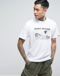 Белая футболка с принтом Vans VA313CWHT - Белый