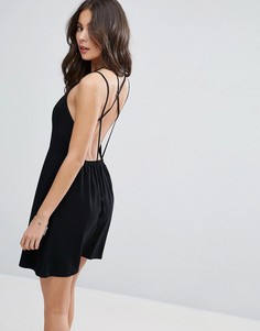 Сарафан-трапеция с ремешками на спине ASOS - Черный