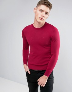 Бордовый джемпер классического кроя Armani Jeans - Красный
