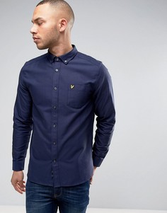 Темно-синяя оксфордская рубашка на пуговицах с логотипом-орлом Lyle & Scott - Темно-синий