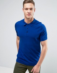 Трикотажная футболка-поло Selected Homme - Синий