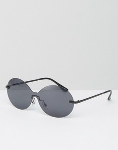 Овальные солнцезащитные очки-маска ASOS - Серый