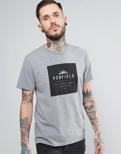 Серая меланжевая свободная футболка с логотипом Penfield Kemp - Серый