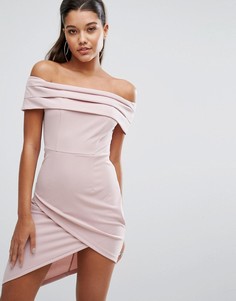 Облегающее платье с открытыми плечами Parallel Lines - Розовый
