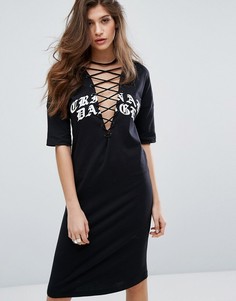 Платье-футболка со шнуровкой Criminal Damage - Черный