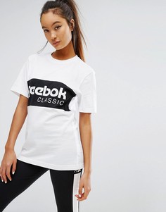 Свободная футболка с логотипом Reebok Classics - Белый