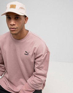 Светло-розовая 5-панельная кепка из искусственной кожи ASOS - Розовый