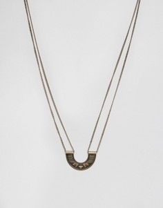 Ожерелье с полукруглой подвеской ASOS - Золотой