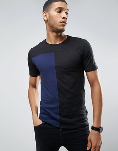 Длинная футболка с нашивками Only & Sons - Темно-синий
