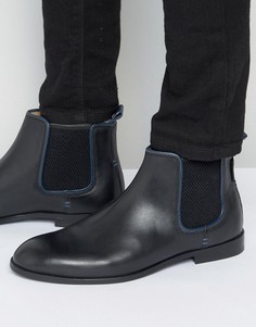 Черные кожаные ботинки челси Ben Sherman - Черный