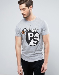 Серая меланжевая футболка слим PS by Paul Smith - Серый