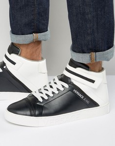 Черно-белые высокие кроссовки Versace Jeans - Черный