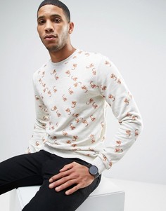 Свитшот со сплошным принтом Only & Sons - Бежевый