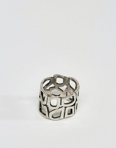 Шлифованное серебряное кольцо с вырезом ASOS - Серебряный