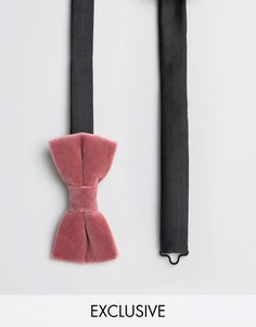 Бархатный галстук-бабочка Noose & Monkey - Розовый