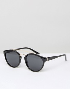 Черные солнцезащитные очки в стиле ретро D-Struct - Черный