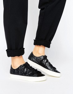 Кожаные кроссовки Adidas Court Vantage Polygone - Черный