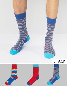 Комплект из 3 пар носков в полоску Original Penguin - Мульти